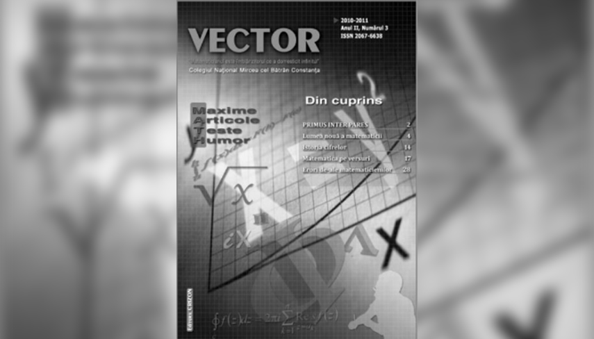 ZăriAlbAstre2013: „Din culisele unei reviste: VECTOR“ de prof. Gabriela Constantinescu și prof. Cătălin Zîrnă
